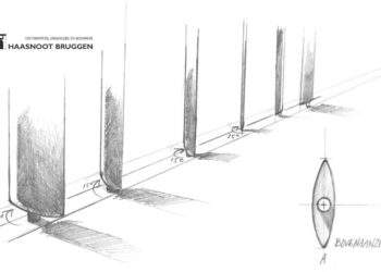 Ontwerp concept en schets bruggen, kunstwerken door Haasnoot Bruggen.
