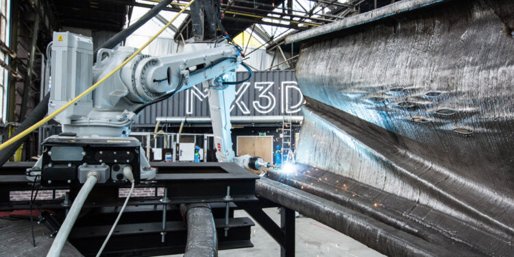 MX3D Haasnoot Bruggen levensgroot bruggen printen in staal.